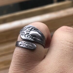 Antique Sterling Silver Ring Size 7/7.5